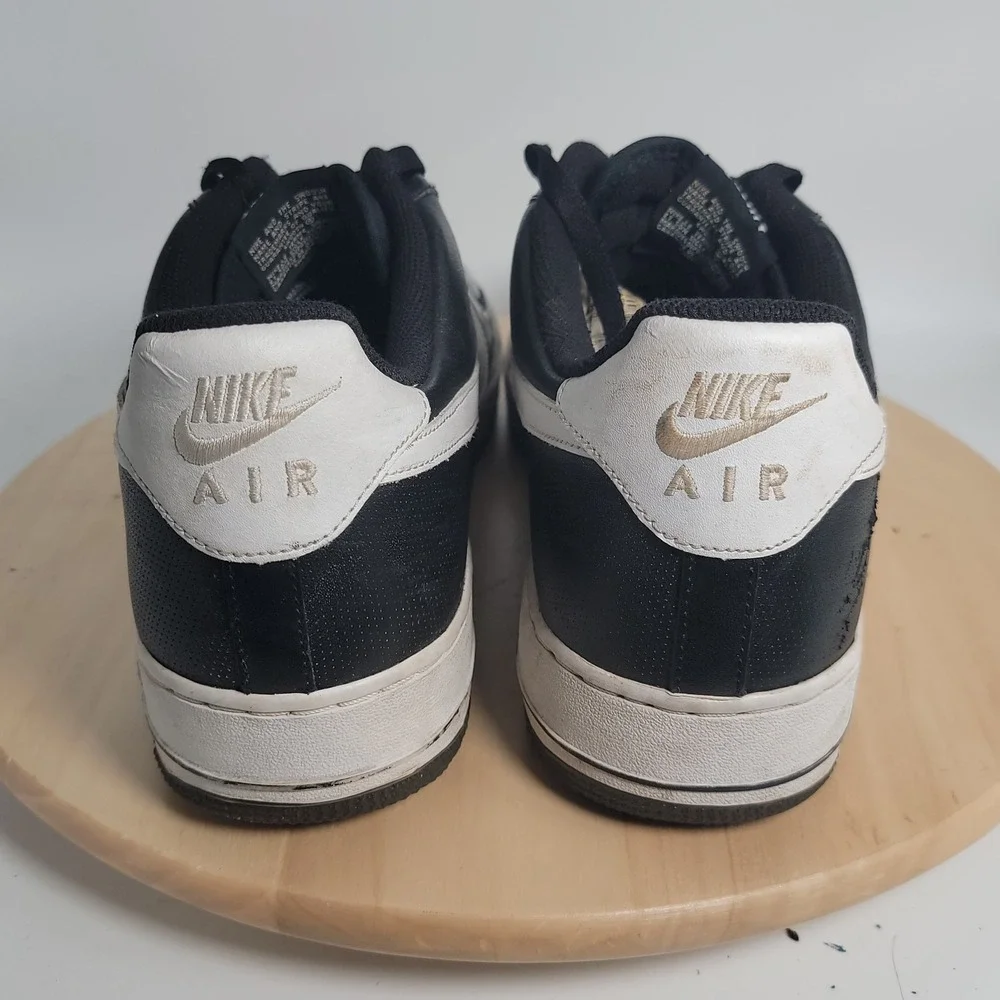 Nike Air Force 1 '07 Low Black White Patent Shoes Mens 15 Streetwear 315122-047